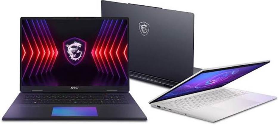 Apple MacBook Air M2 and MSI laptop side by side for a laptop comparison